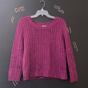 Fuschia Cropped Sweater